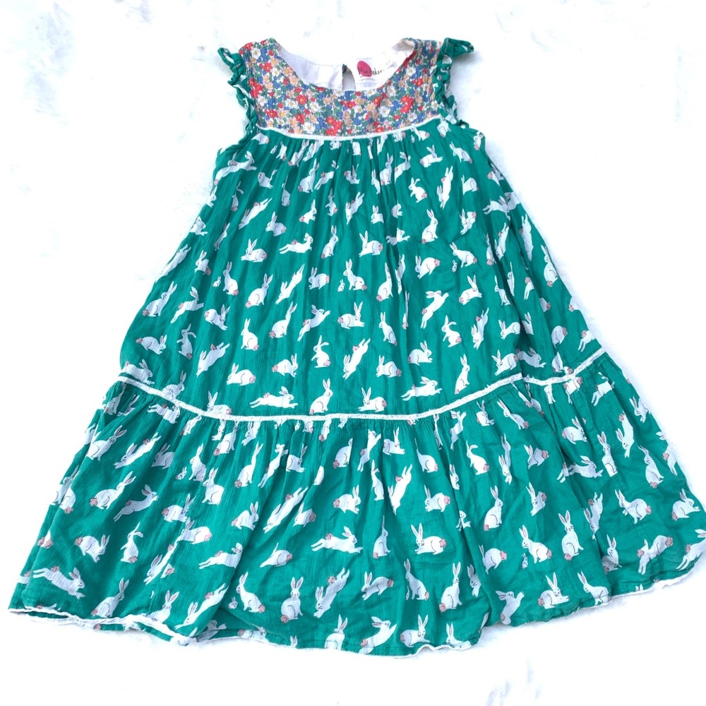 Mini boden rabbit dress size 10-12 summer